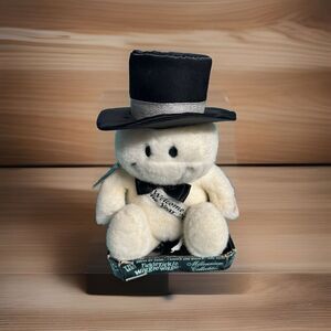 Tickle Wiggle Singing Plush Millennium 2003‎ White Plush Top Hat Brand New